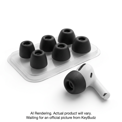 HyperFoam Comfort Series Memory Foam Tips For AirPods Pro 3rd Gen Black - All Sizes