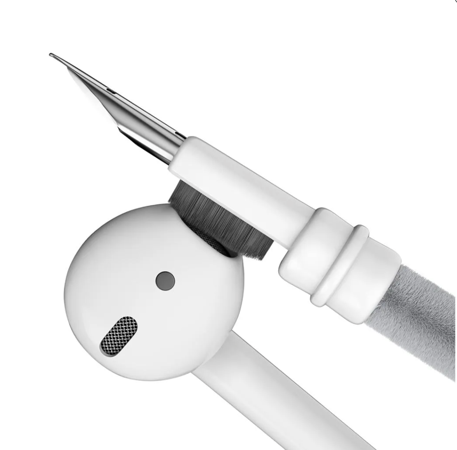 KeyBudz AirCare 1.5 cleaning kit for AirPods – cleaning kit with precision tools and hygiene accessories - White