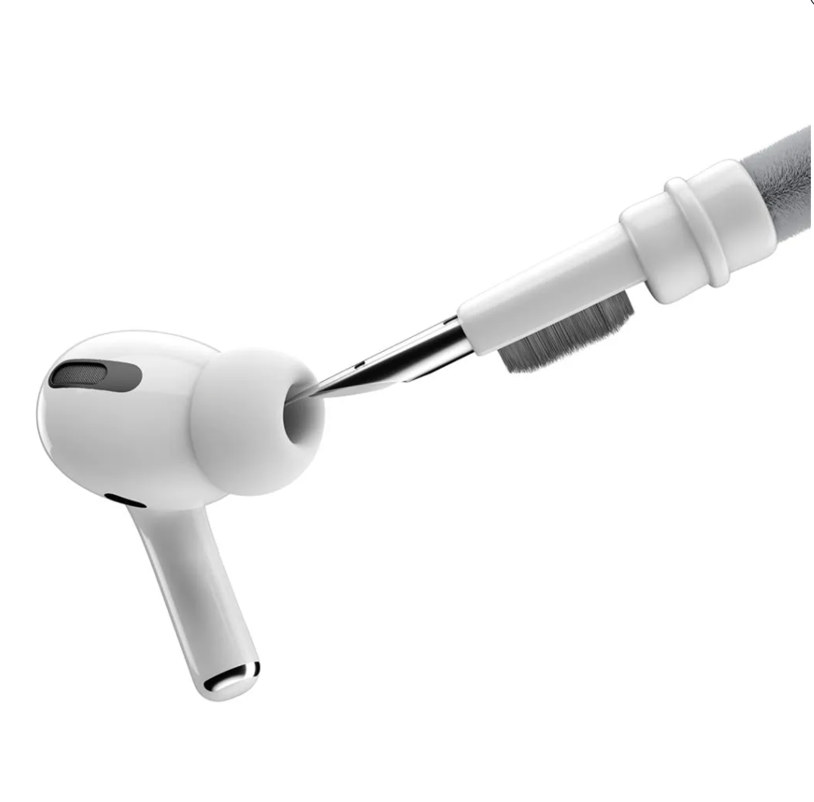 KeyBudz AirCare 1.5 cleaning kit for AirPods – cleaning kit with precision tools and hygiene accessories - White